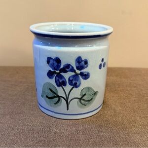 Blue Floral Ceramic Pot